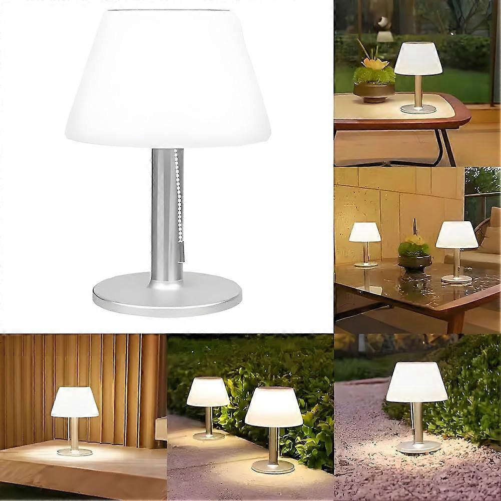 Solar Table Lamp Outdoor LED Battery Dimmable Portable IP55 Waterproof