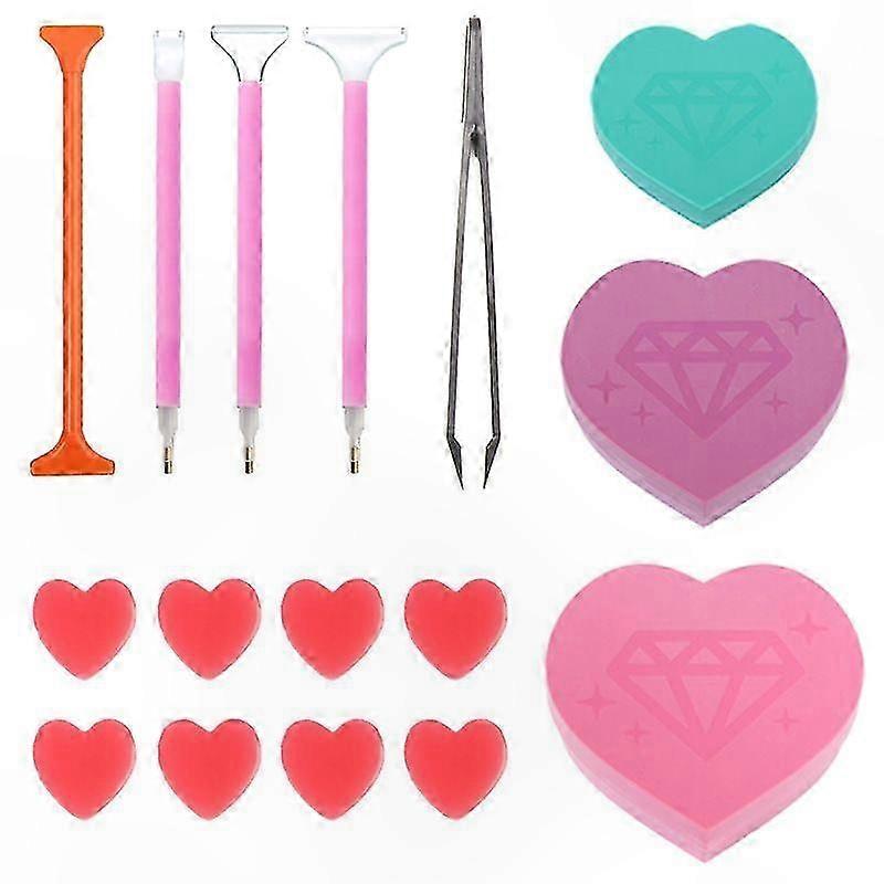 9-Piece Plastic Diamond Art Kit with Accessories for DIY Crafting and Gift Making Easy Storage Durable Tools for Diamond Embroidery Projects