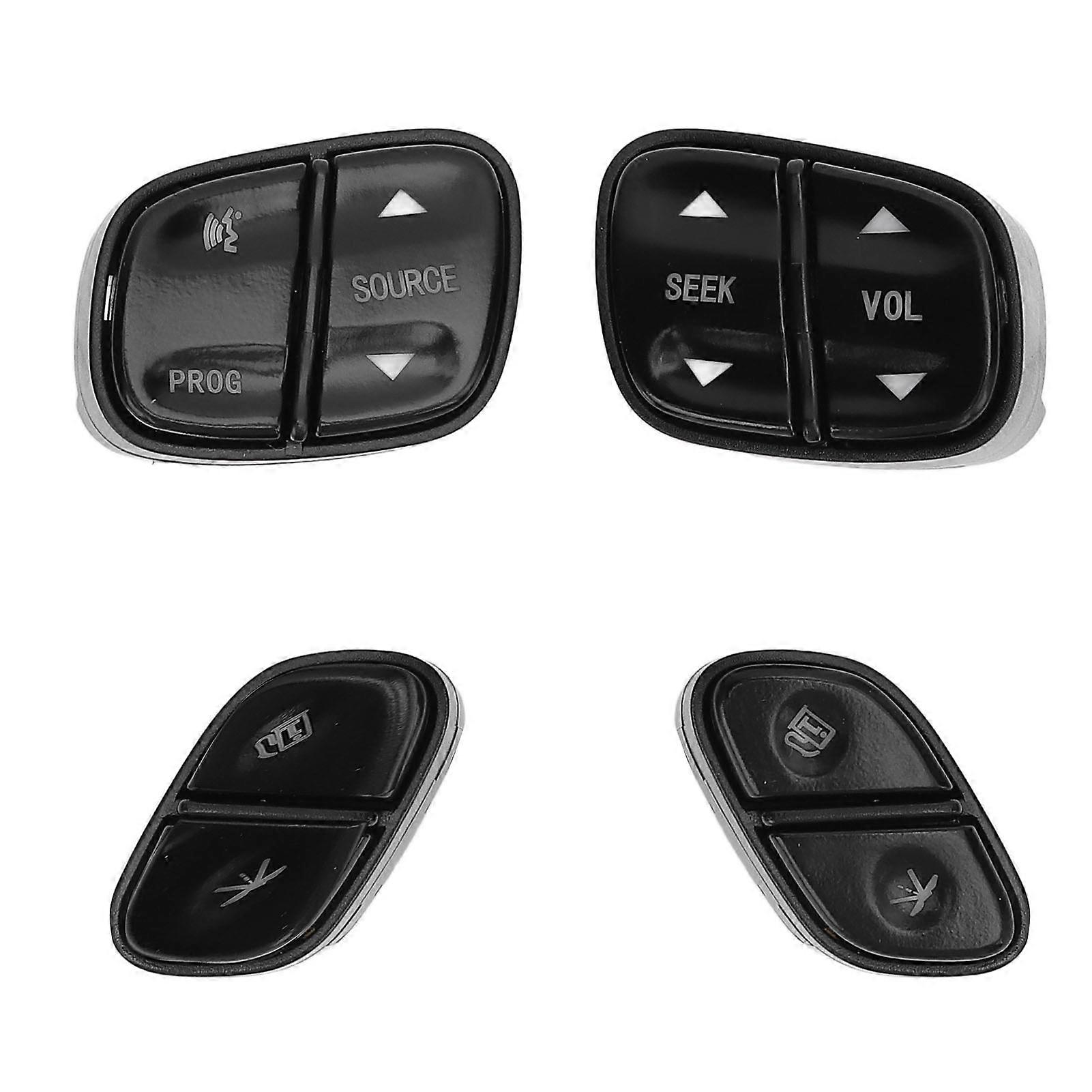 Steering Wheel Control Buttons 4Pcs with White LED Indicator Compatible for Trailblazer