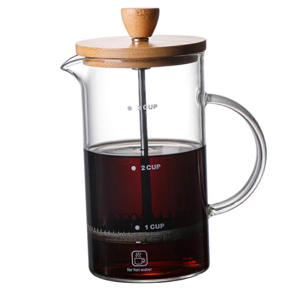 Manual Coffee Press Maker Glass Pot Reusable Drip Coffee Flask for Home Office 1