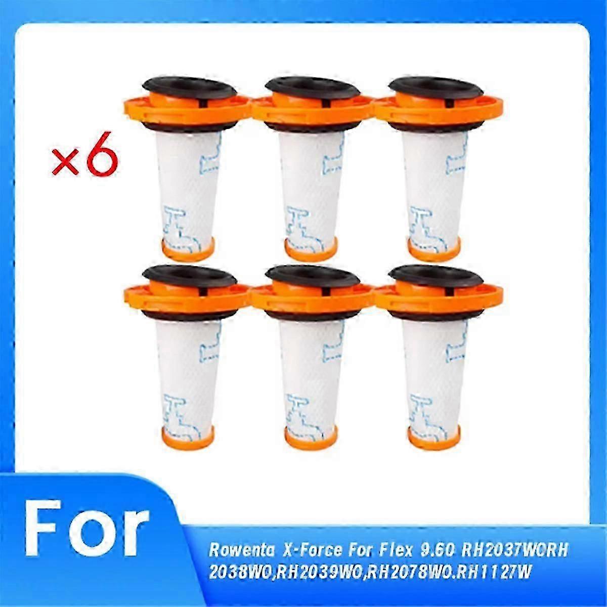 6 Stk. Filter für Rowenta X-FORCE FLEX 9.60 Akku-Staubsauger