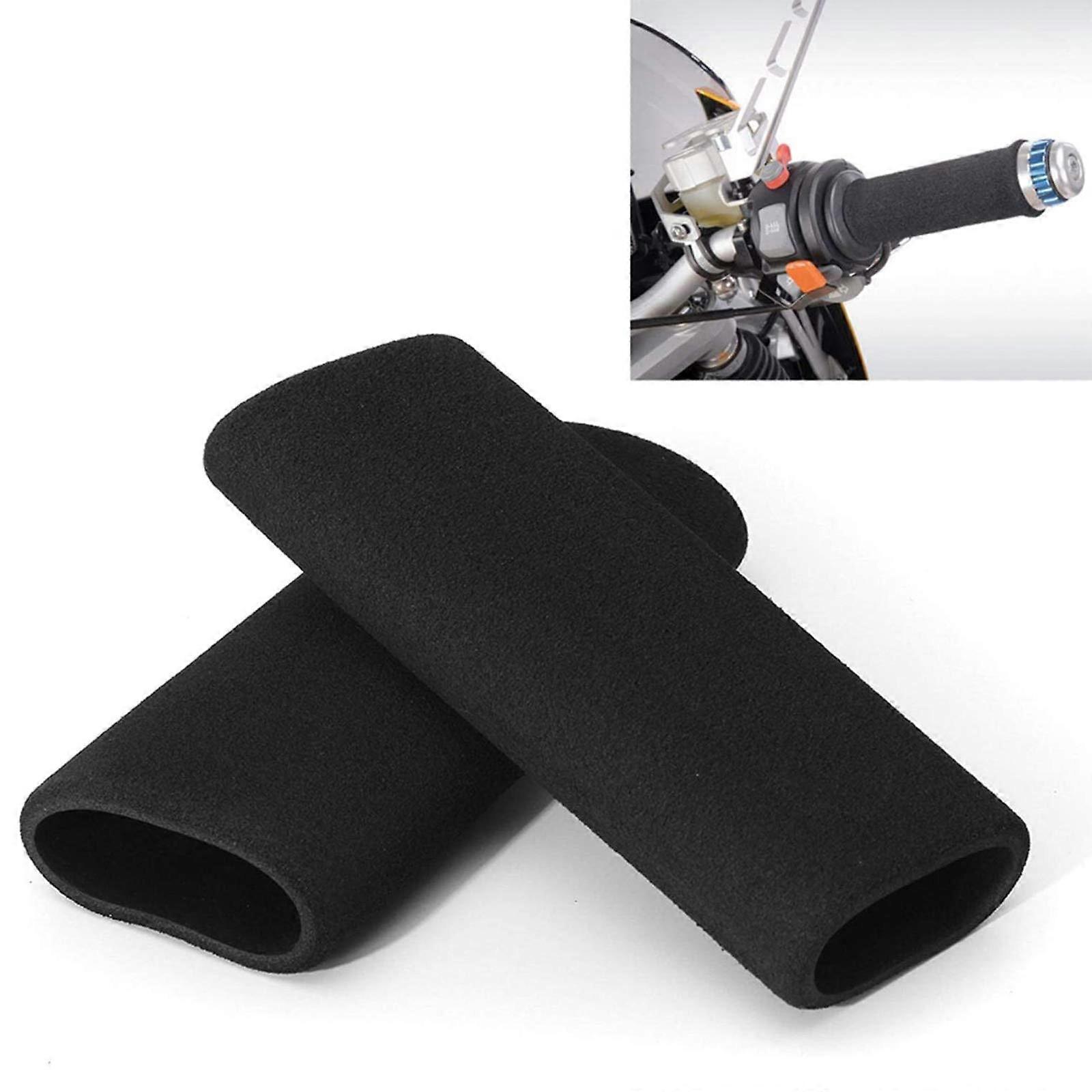 Motorcycle Handlebar Grip Foam Grips Non-Slip Anti-Vibration Cover 3.17-3.68 cm Inner Diameter Pack of 2 Comfortable Design