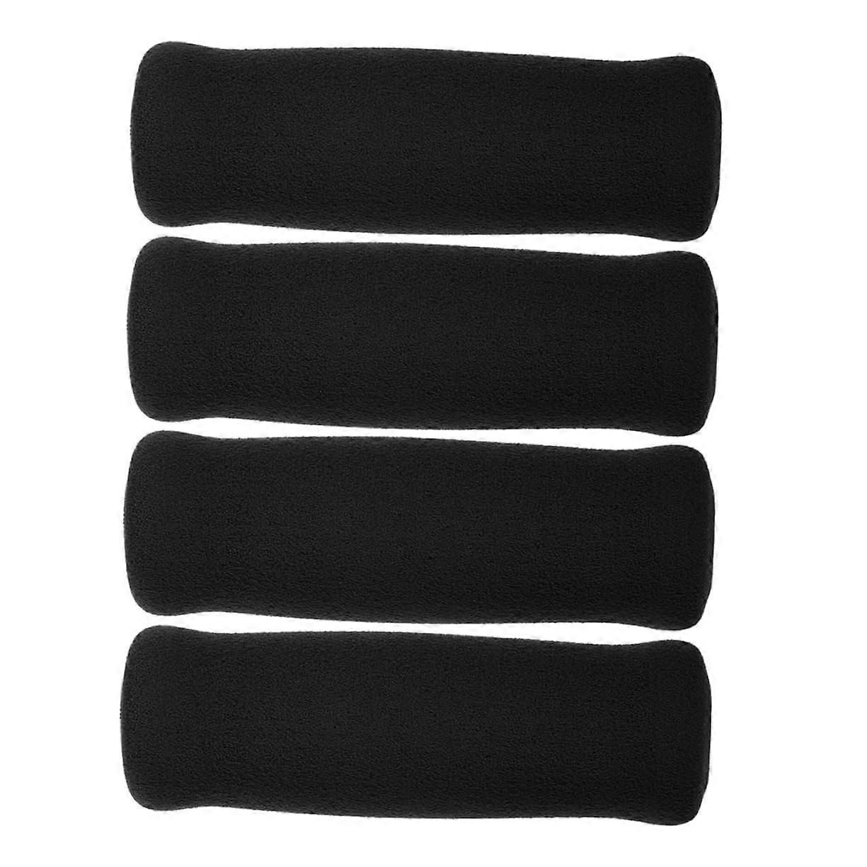 Foam Grip Pads for Walking Canes 4-Pack, Enhanced Grip Strength, Comfortable Black Handle Covers, Easy Installation