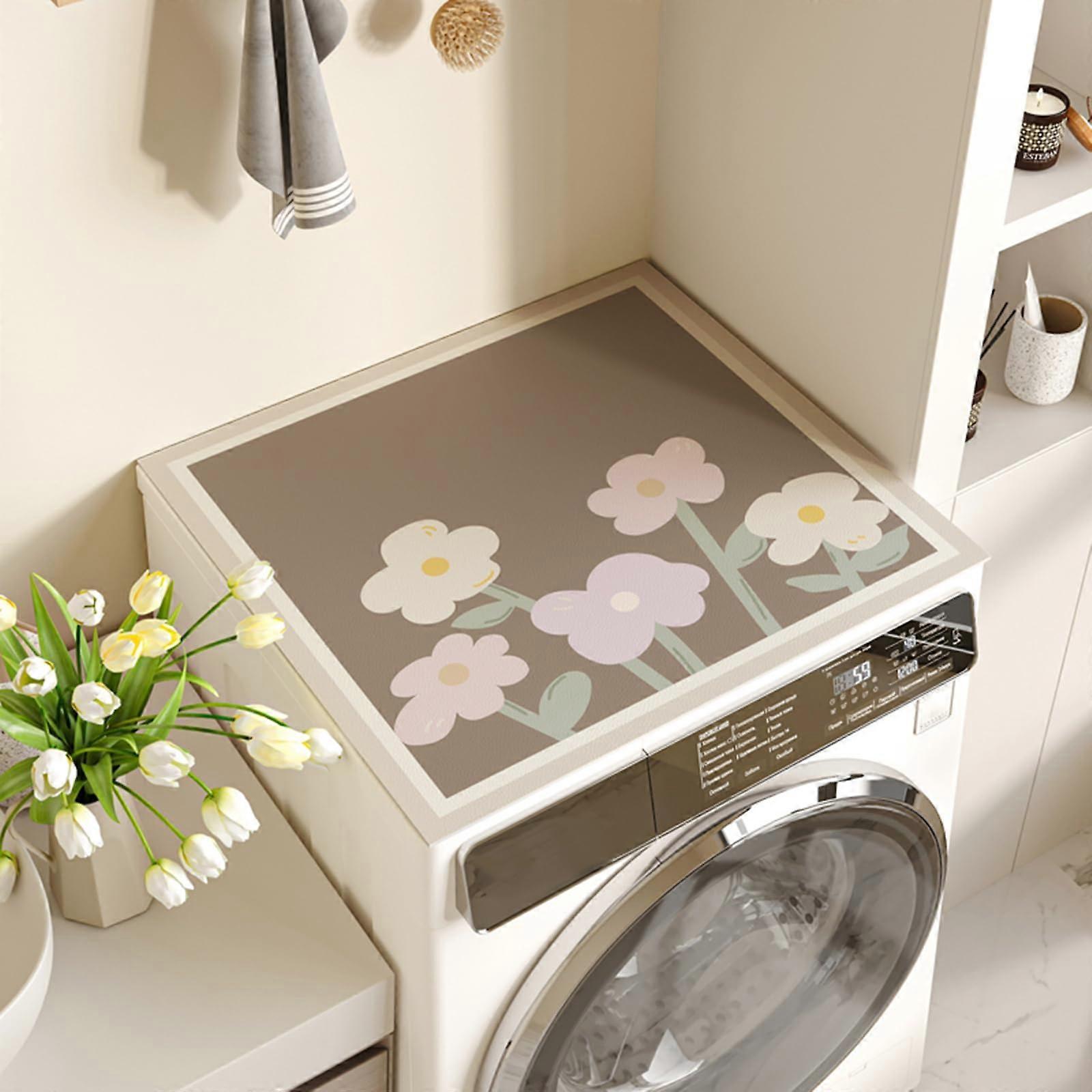 Upper Cover of the Washing Machine, Waterproof Dustproof Cover 90cm x 65cm For Washing Machines, Refrigerators, Tables A9 Style