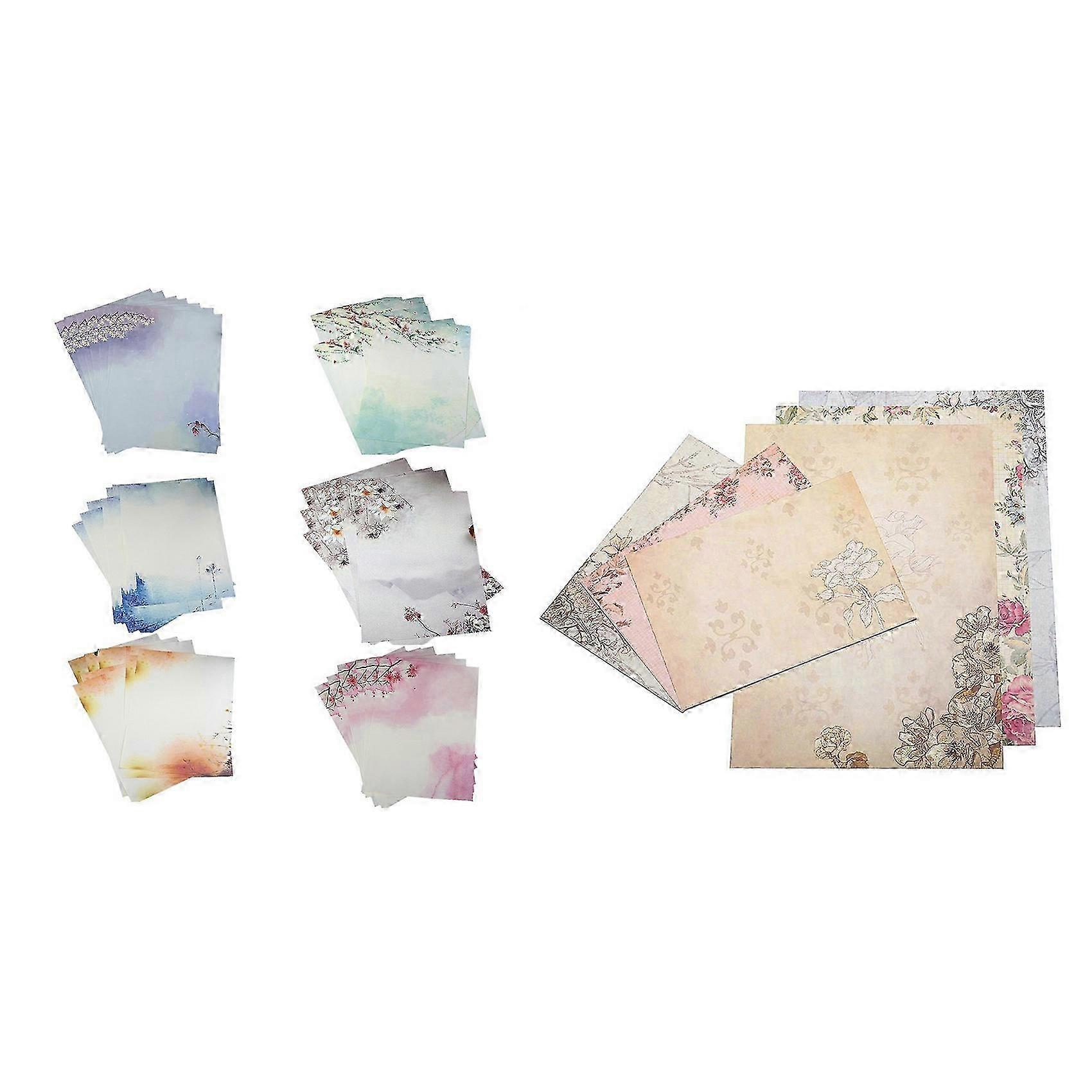 48Pcs Writing Stationery Paper & 1 Set Vintage Stationery Sets with Envelopes for Writing Letters