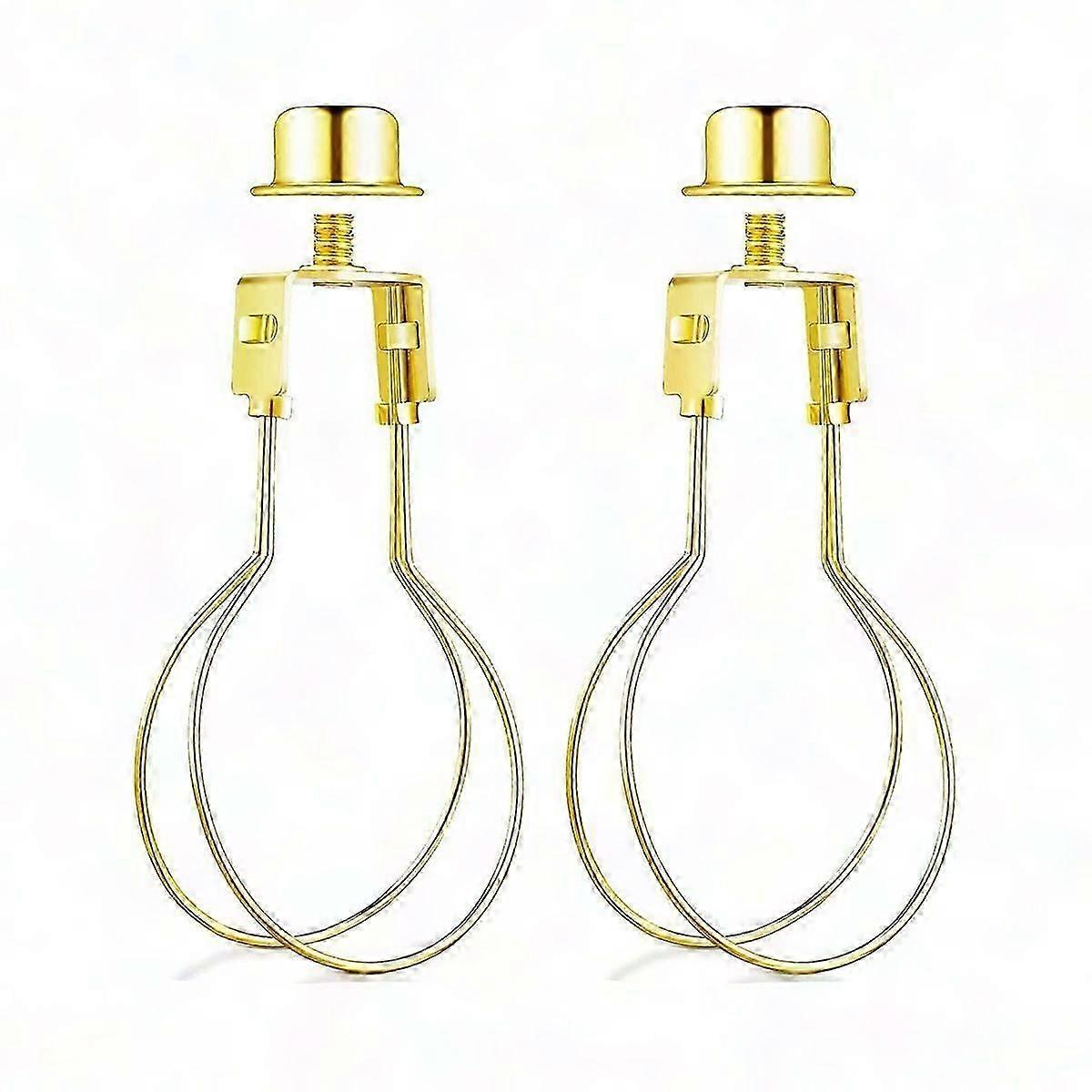 Lamp Shade Harp Holder Adapter Kit with Finial & Levellers for Secure Shade Fit