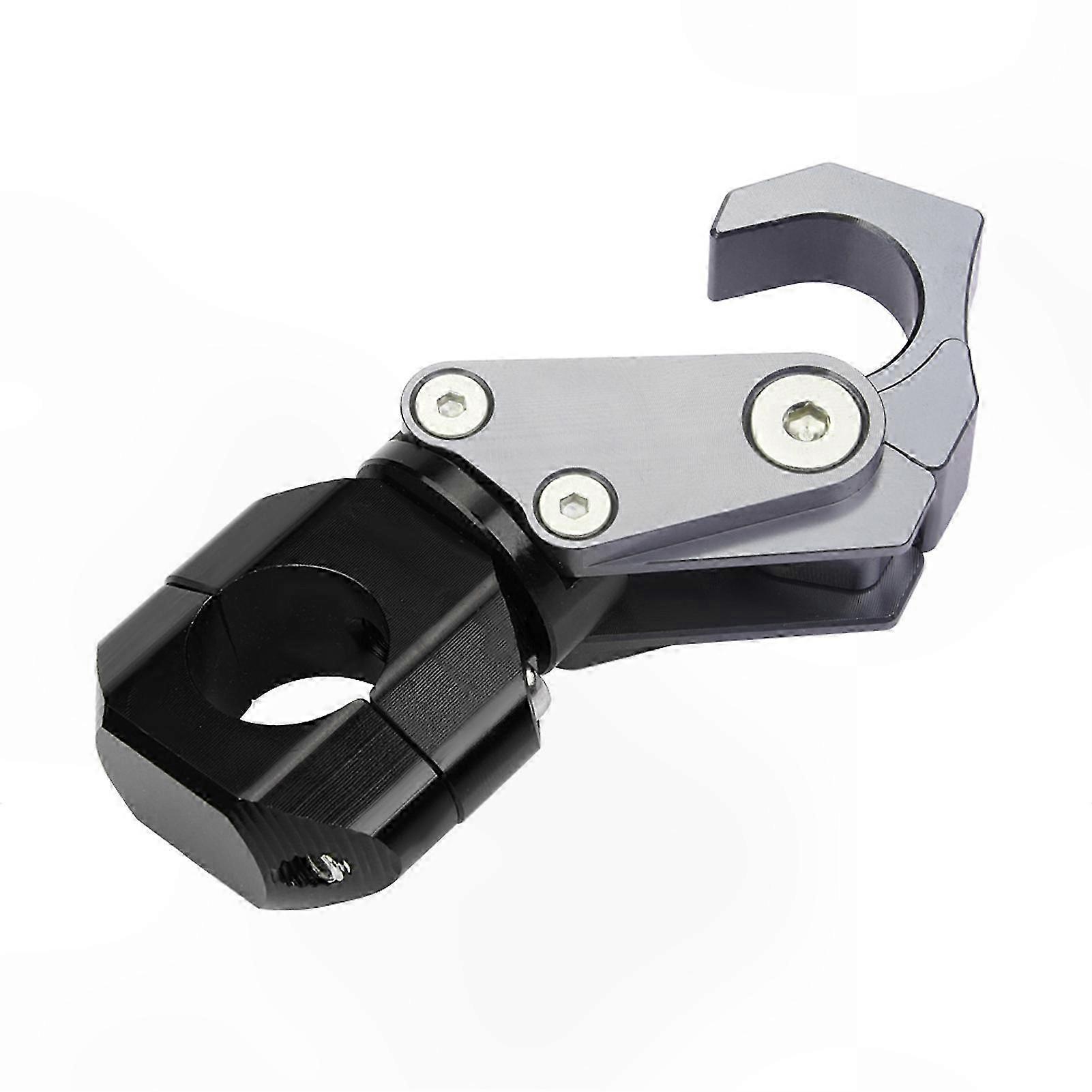Universal 22mm Motorcycle Handlebar Hook Compatible with Multiple Bike Models Titanium Finish