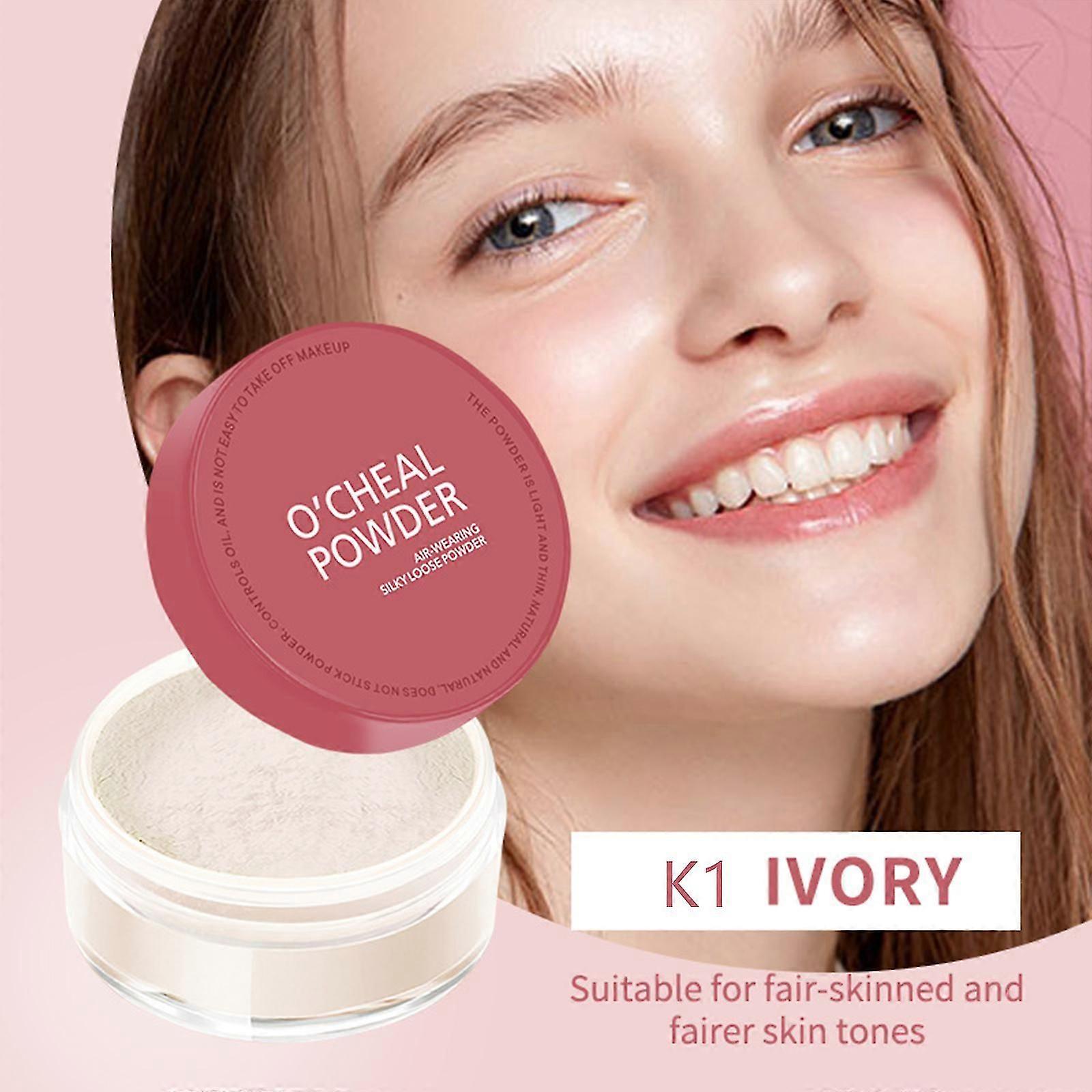 Loose Face Powder Translucent Setting Powder Oil Control Loose Powder, Soft Focus Effect Makeup Loose Setting Powder
