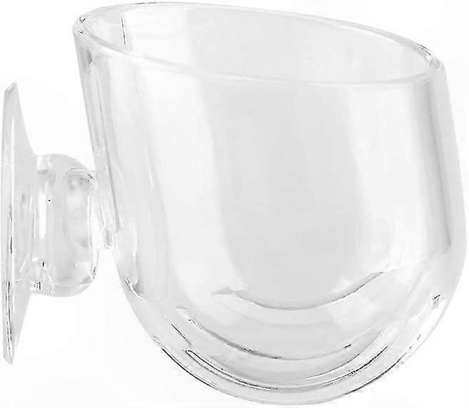 Durable Acrylic Fish Feeder Cup with Strong Suction, Removable Design, 4*3.5cm Size for Aquarium Use