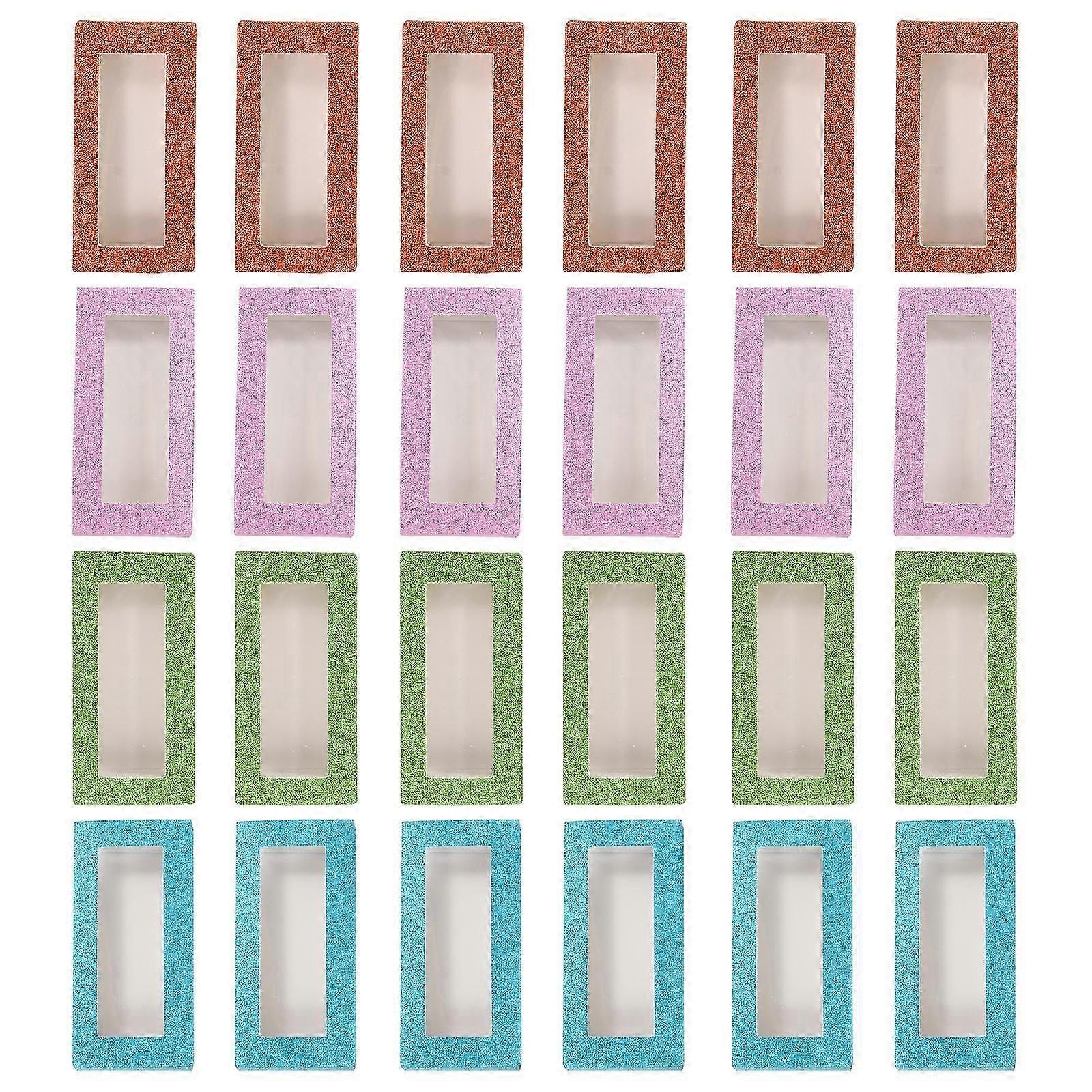 Lash Storage Case 24Pack Practical Eyelash Box For Beauty Shop Use 11x5.4cm Secure Hold And Easy Distinguish