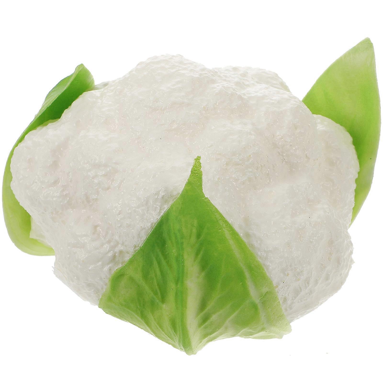 Artificial Vegetables Broccoli Decor Supermarket Display Pu White Display Prop 1Set