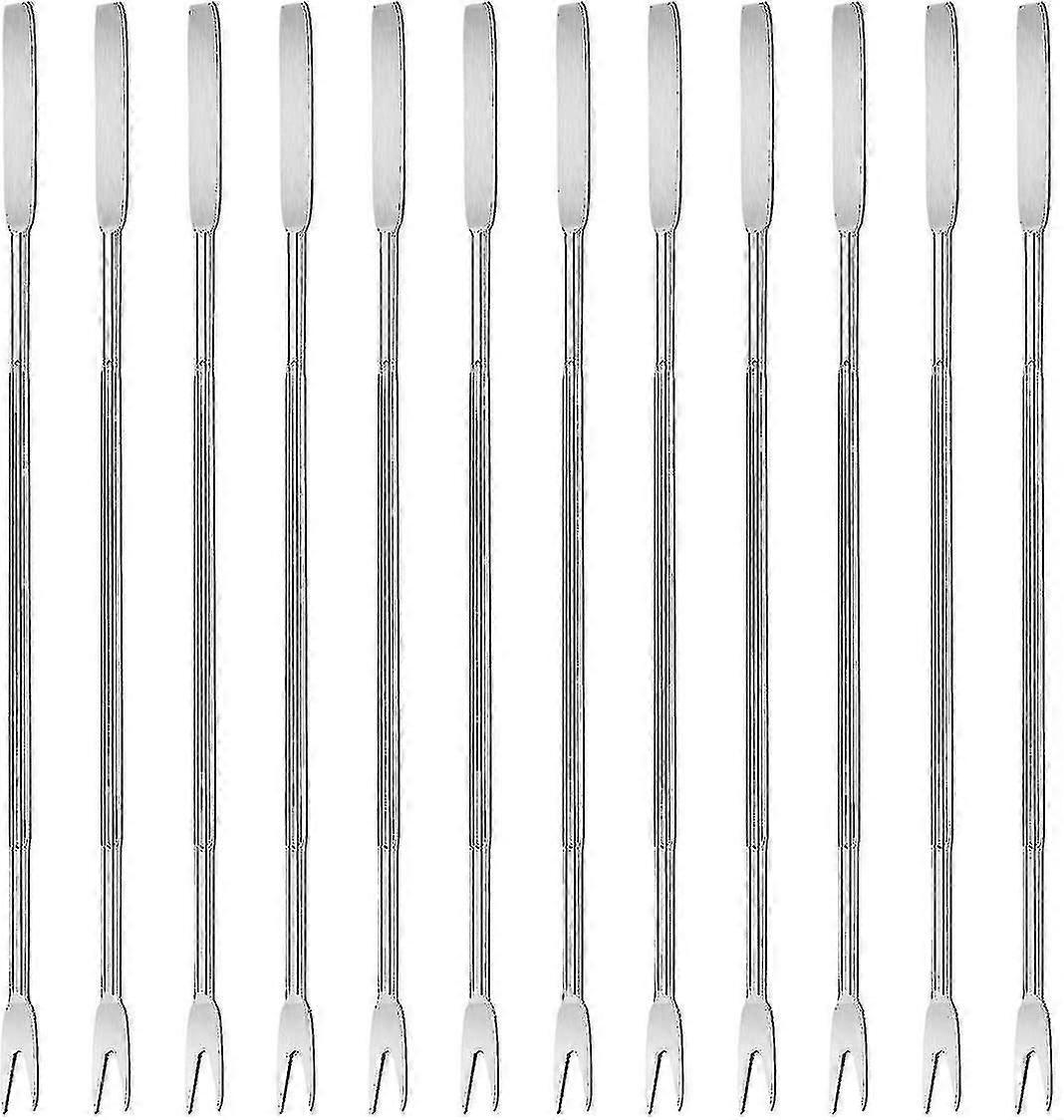 12pcs Seafood Cracker Stainless Steel Shellfish Crab Forks