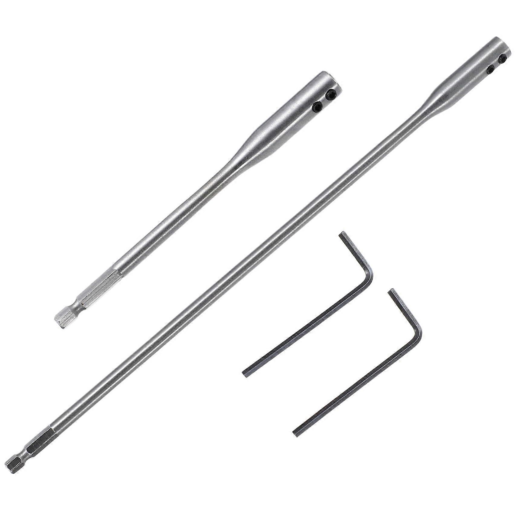 High Carbon Steel Drill Bit Extension Set Shank Extenders For Wood Spade Bits Rust-Resistant Carpentry Hand Tool