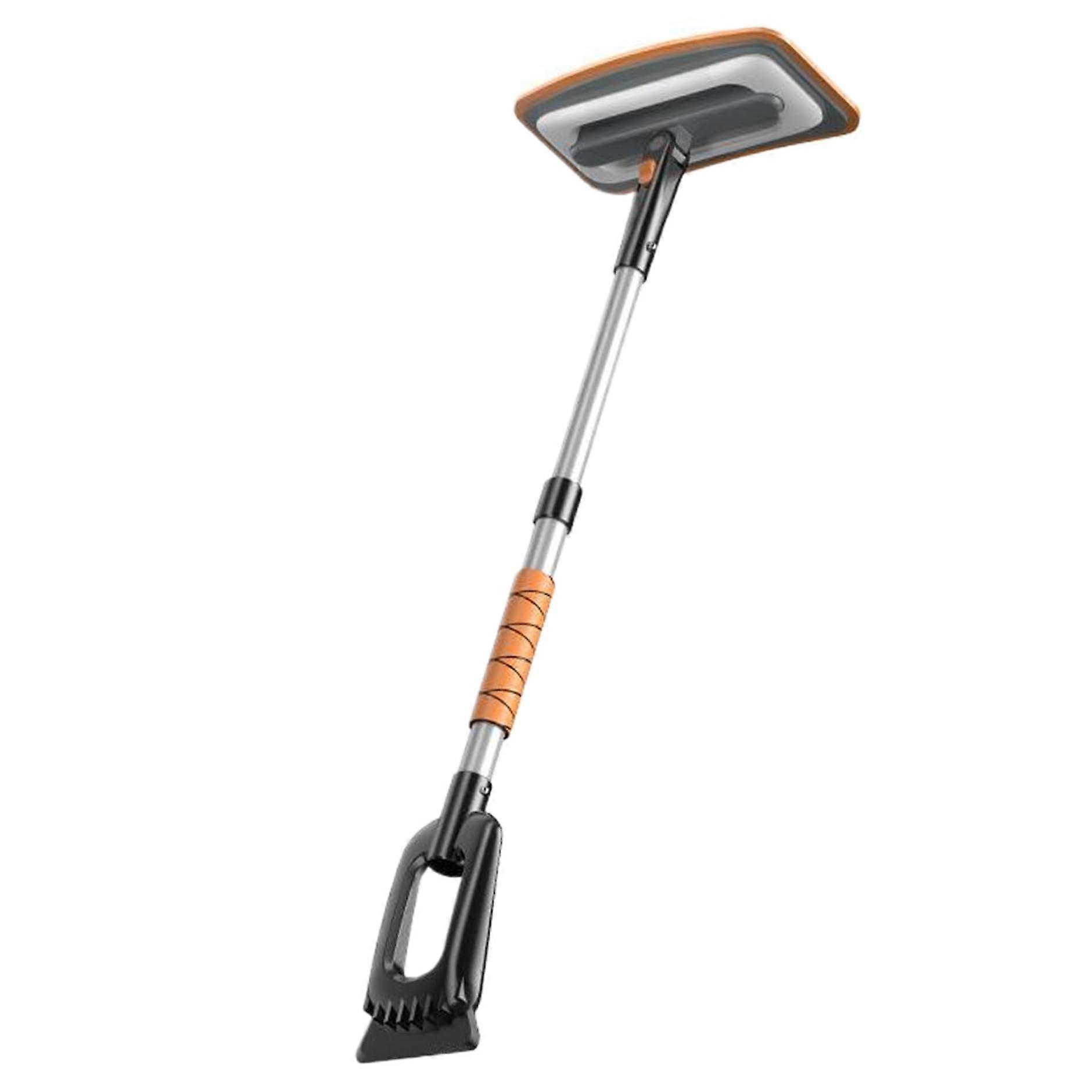 Car Snow Brush Extendable 360° Rotation with ABS Shovel Sponge Handle Lightweight Winter Accessories