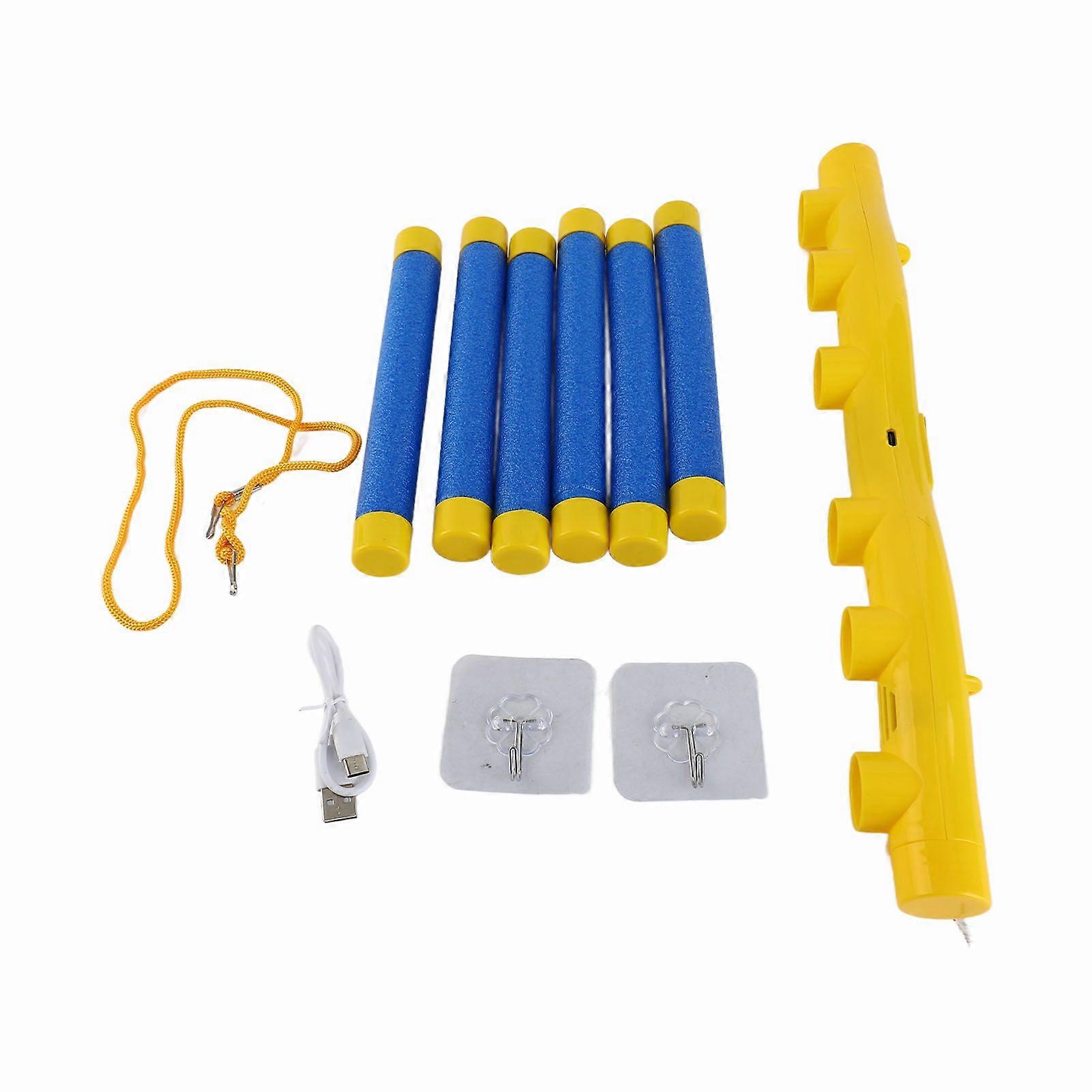 Falling Sticks Catching Game Toy Hand Eye Coordination Reactivity Training Toy for Kids Yellow and Blue