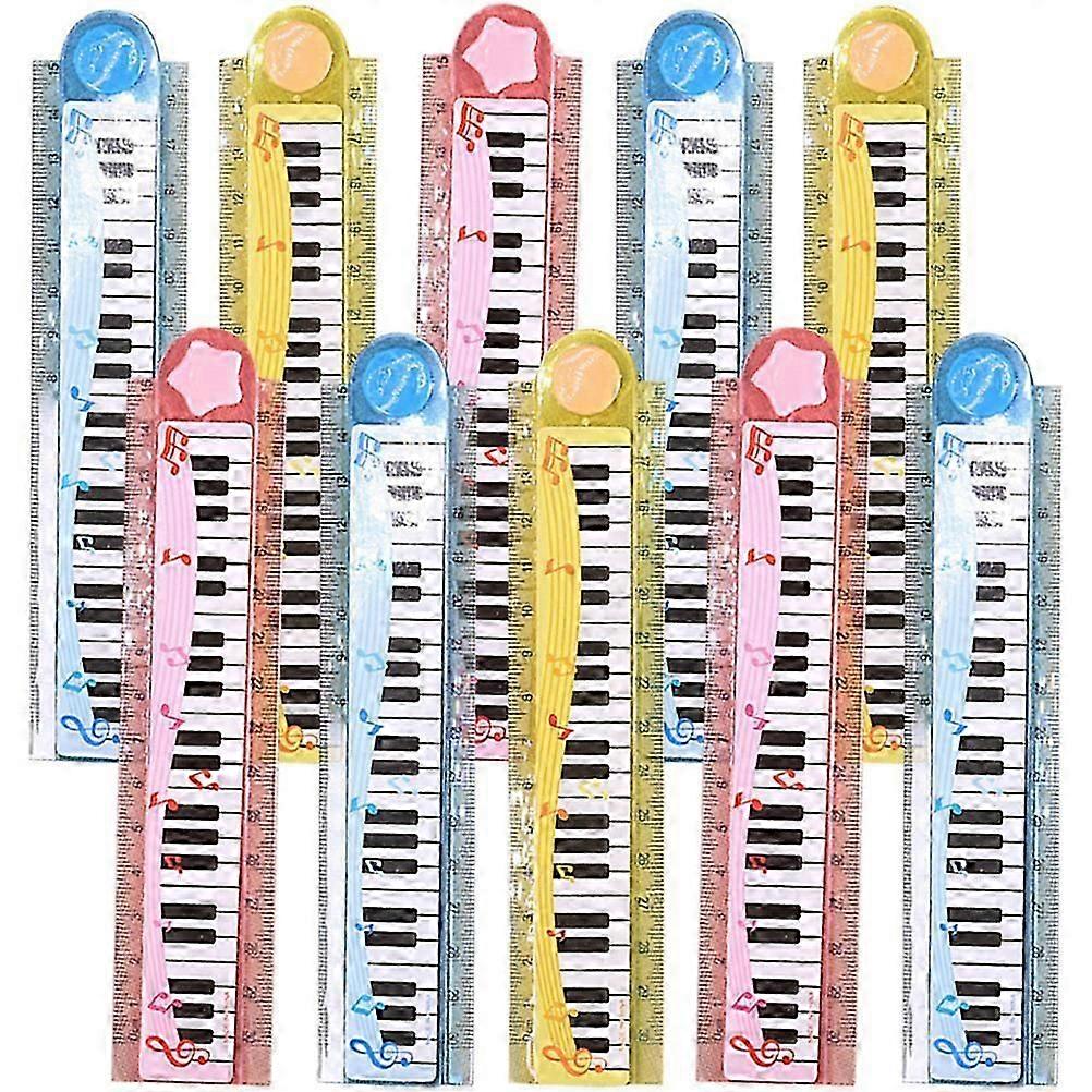 10Pcs Daily Use Straight Rulers Multi-function Children Rulers Adorable Student Rulers