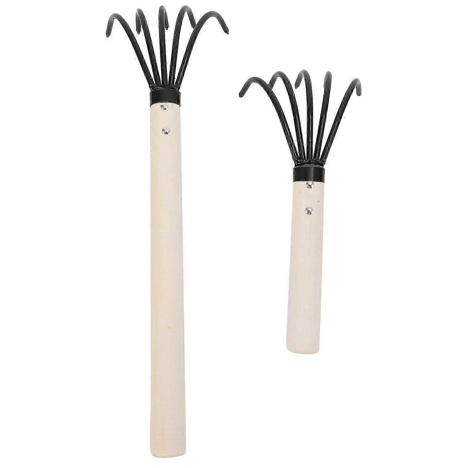 2pcs High-carbon Steel Rake Seaside Clam Digging Rake Seafood Digging Tool
