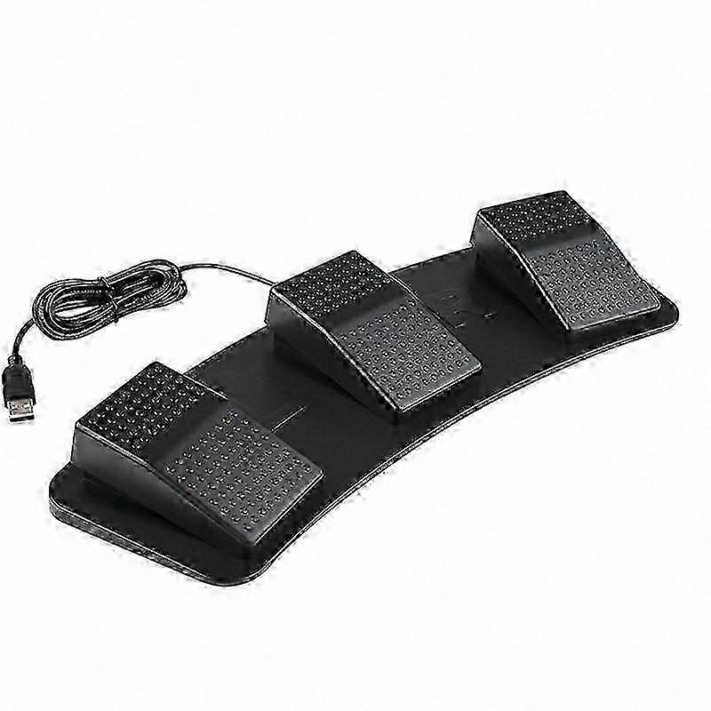 Triple USB Foot Switch Pedal for Gaming and Multimedia Control Customizable Keyboard Action Controller Compatible with Computers