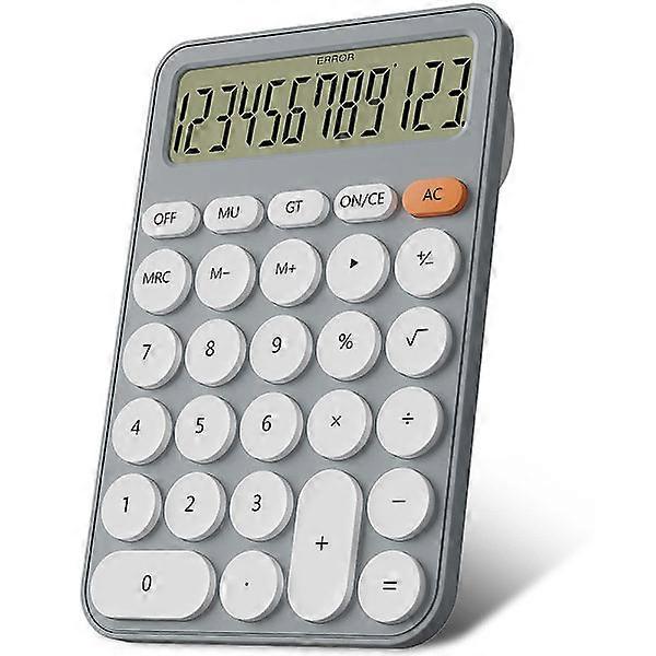 12-digit calculator school, table size 16 x 11 cm, large buttons, easy to press LCD screen, 15° inclined screen