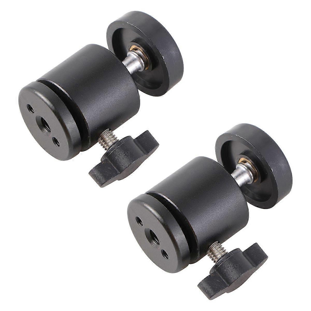 2 Pcs 360 Degrees Mini Tripod Head Tripod Ball Head 1/4" Threaded Camera Tripod Holder