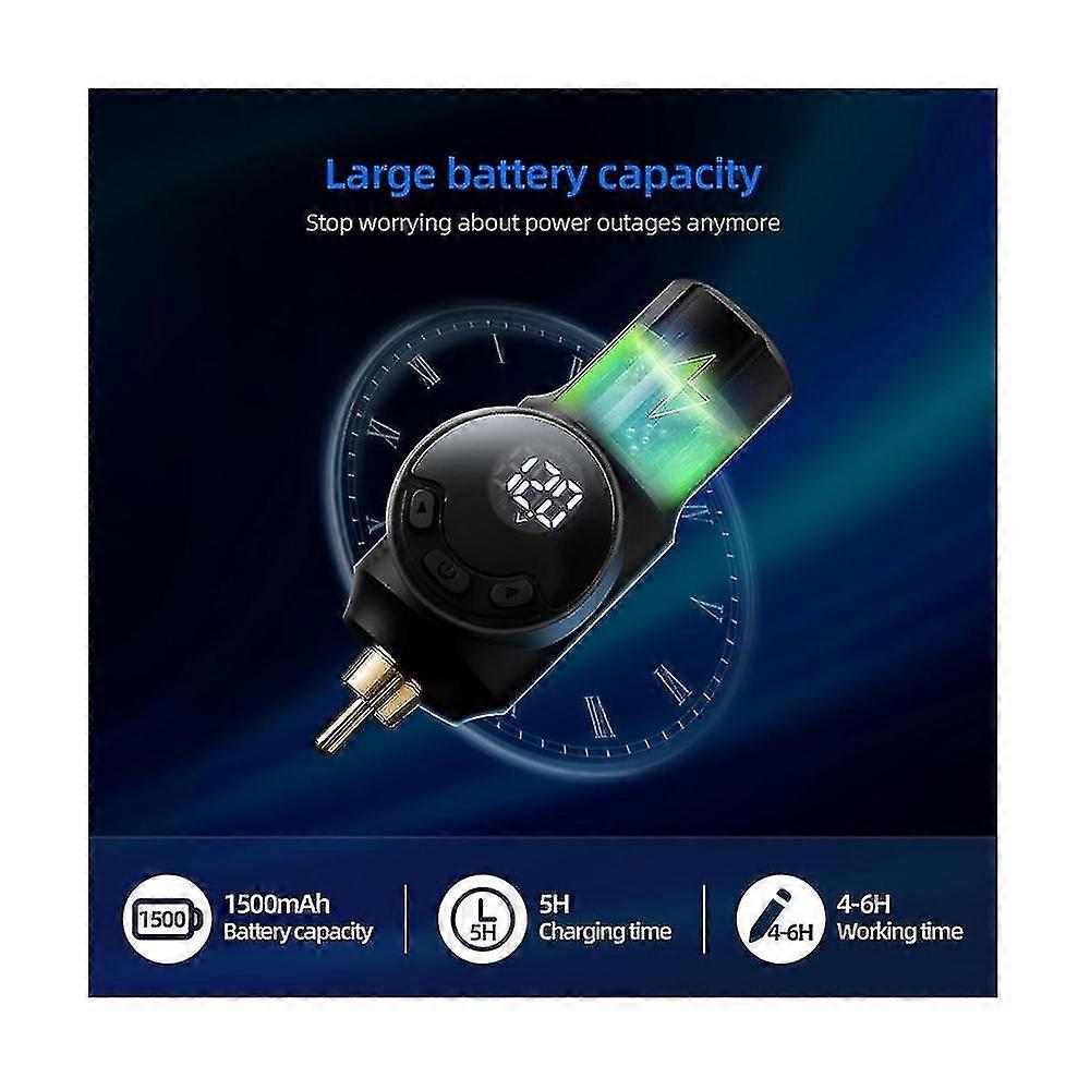 1500mah Tattoo Pen Battery Lcd Screen Rca Interface Connector Mini ...
