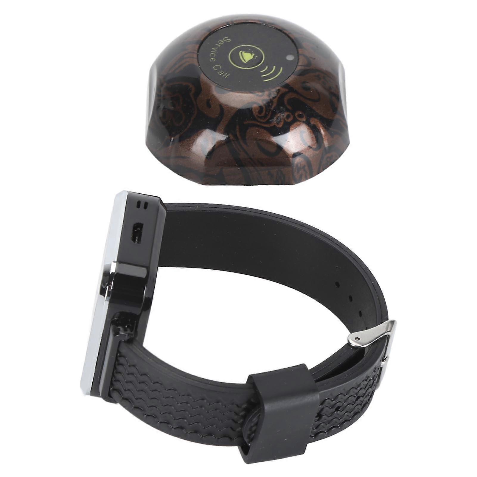 Wireless Caregiver Pager Watch, 20 Call Groups, Rechargeable, UK Plug