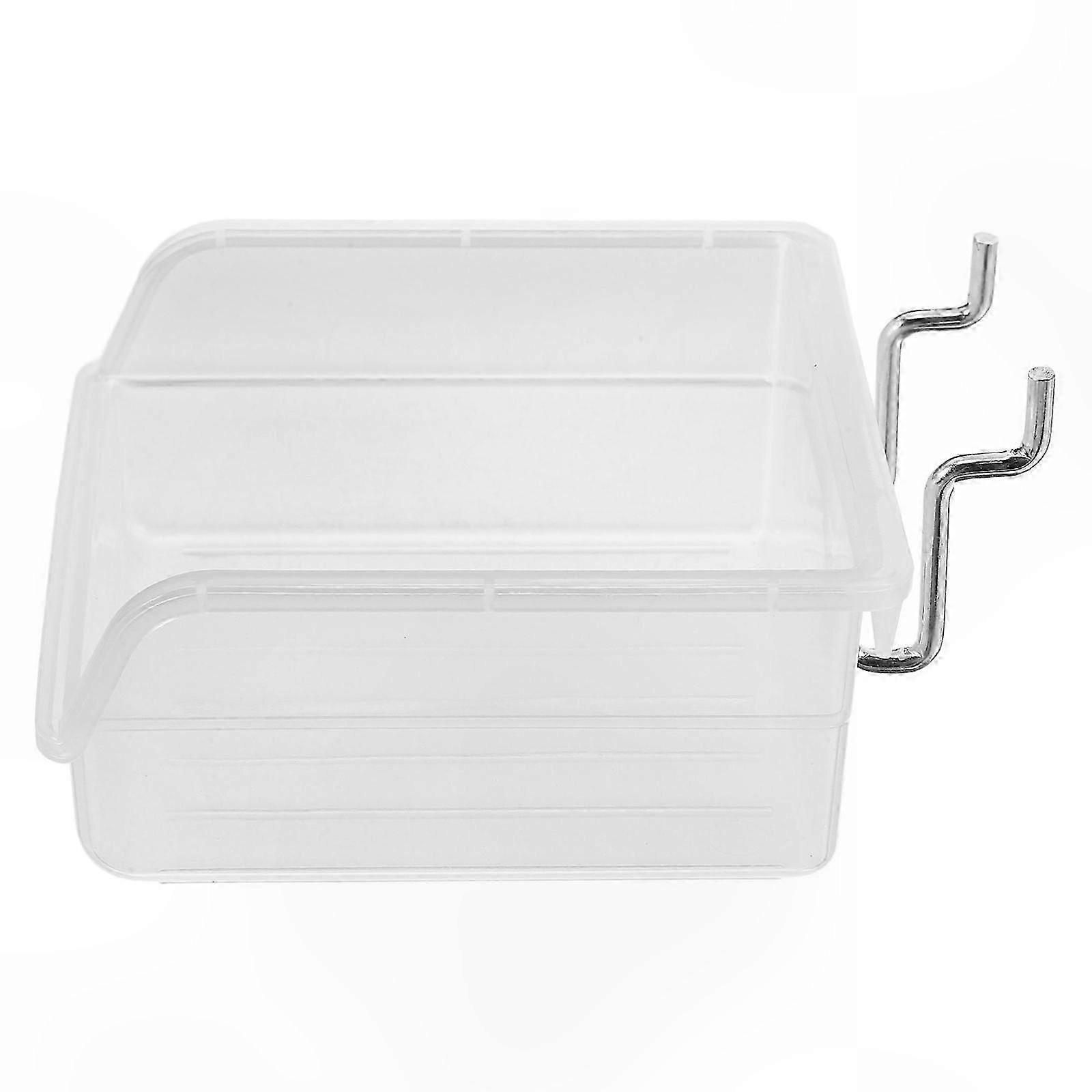 Large Transparent Pegboard Storage Bin for Hardware and Tools