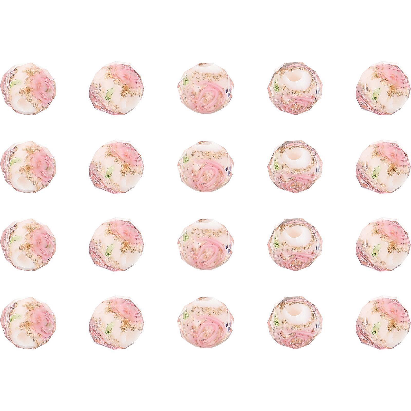 Decorative Glass Beads for Jewelry DIY Assorted Color 20Pcs Crafts