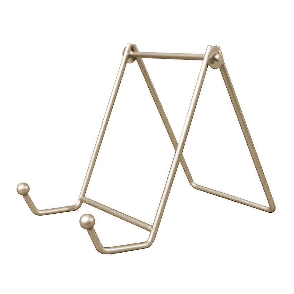 Golden Metal Photo Display Stand for Storage Decorative Plate Book Plaque Easel with Foldable