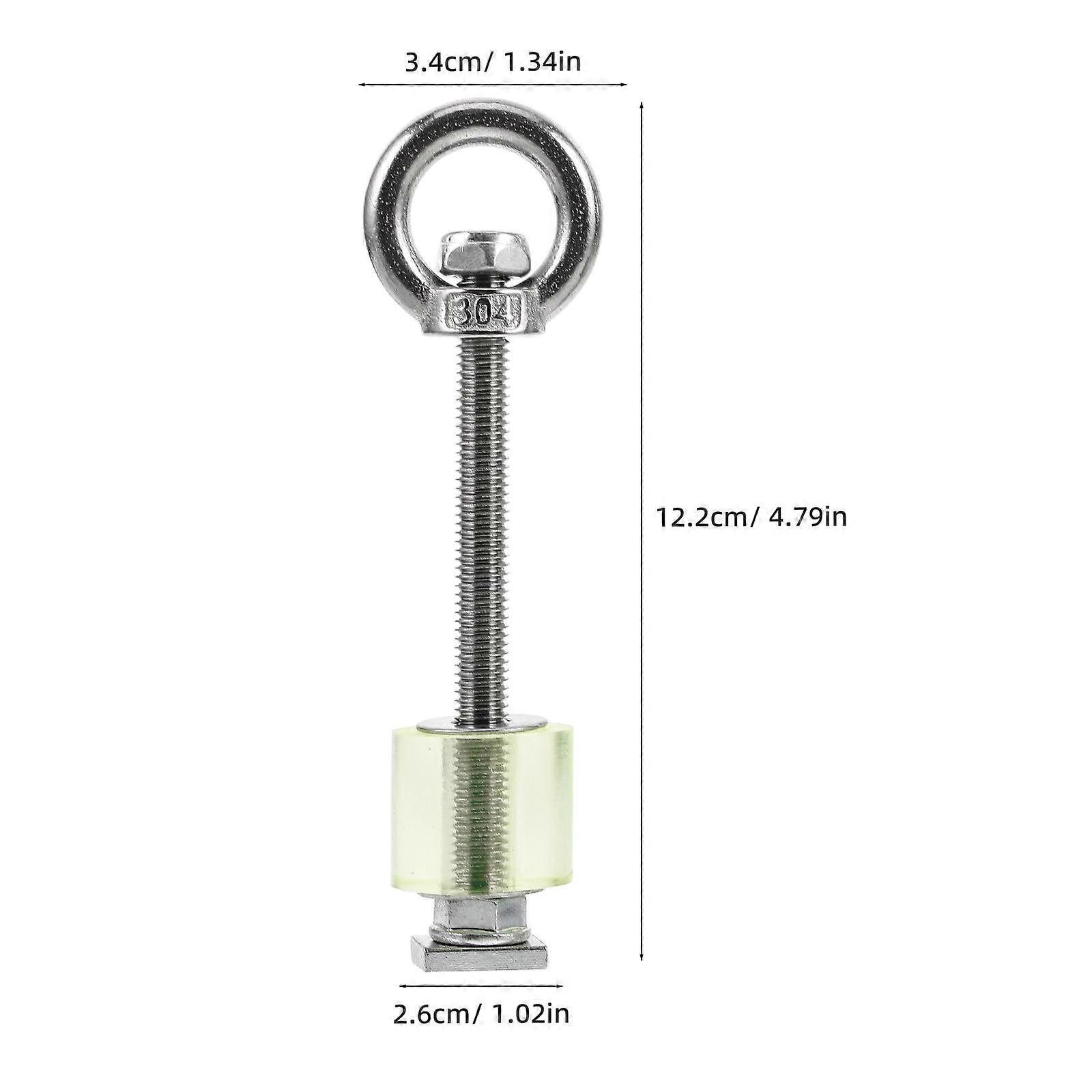 2pcs Heavy Duty Stainless Steel Eye Bolts for Lifting with Nuts Washers and Tow Hitch Lock for Rigging Hoisting