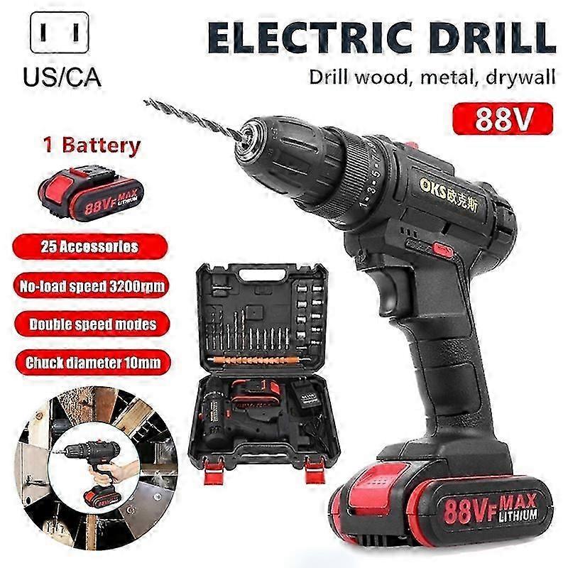 Electric cordless drill driver 2-speed for home DIY