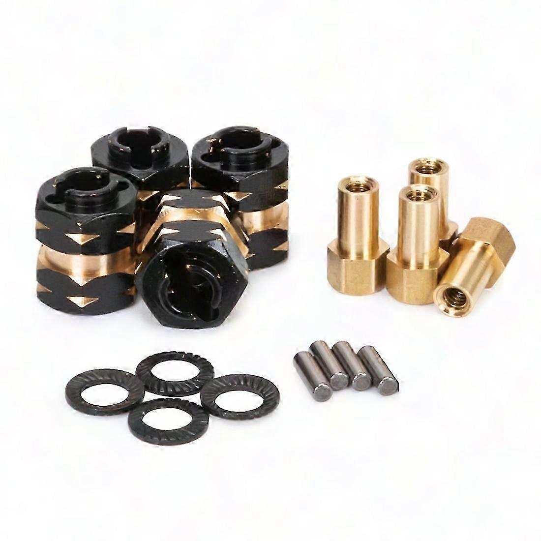 Brass Wheel Hub Spacer Adapter Axle Counter Weight for SCX24 Gladiator JLU Bronco Deadbolt C10 Upgrades