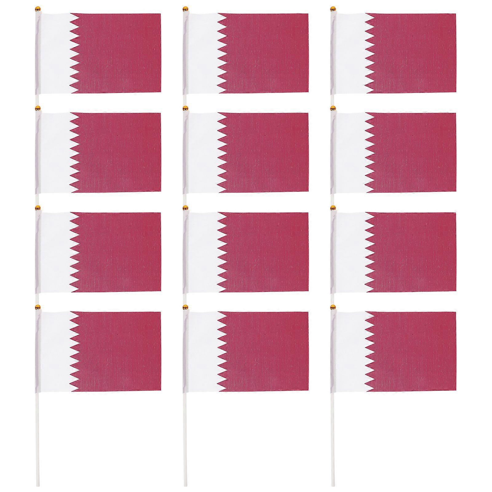 Cheering Flag Handheld Flag Parade Party Use Rectangular Abs Polyester Material 20Pcs