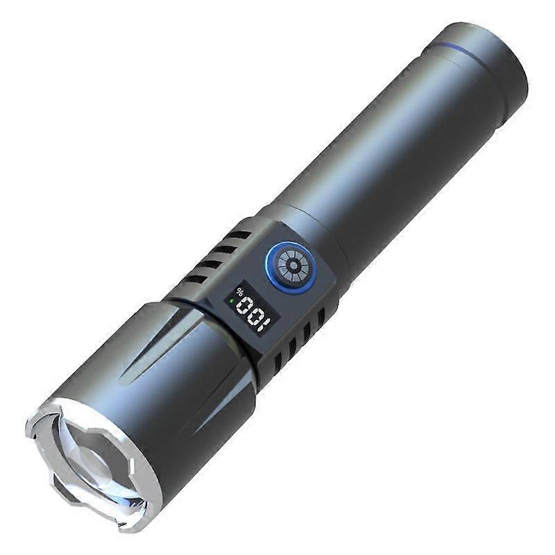 Flashlights High Lumens Rechargeable, High Lumens Super Bright LED Magnetic Tactical Handheld Light(Black)
