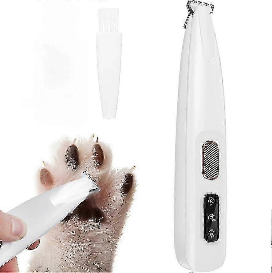 Waterproof Dog Paw Trimmer with LED Light and Display for Safe Pet Grooming, 18mm Wide Blade