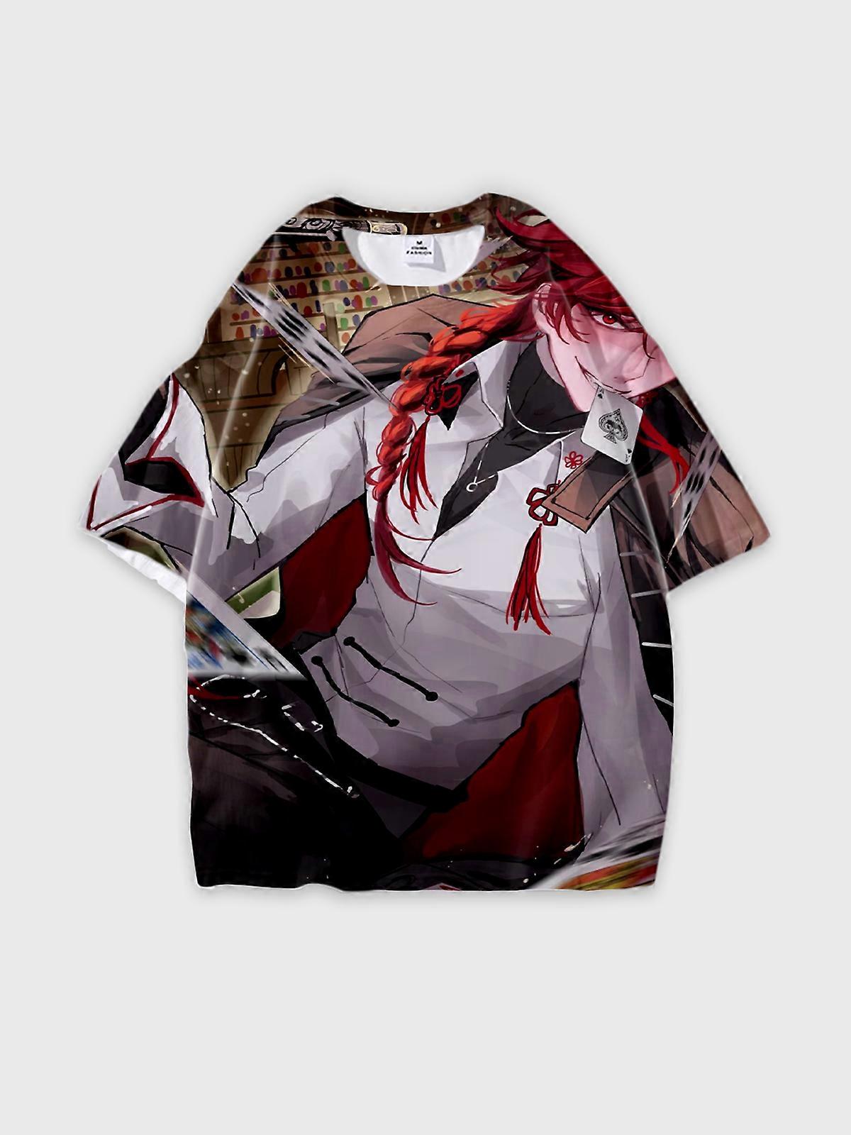 T-Shirt Short Sleeve Round Neck, Summer Casual Loose Graphic Tee, Unisex The Link Click W522