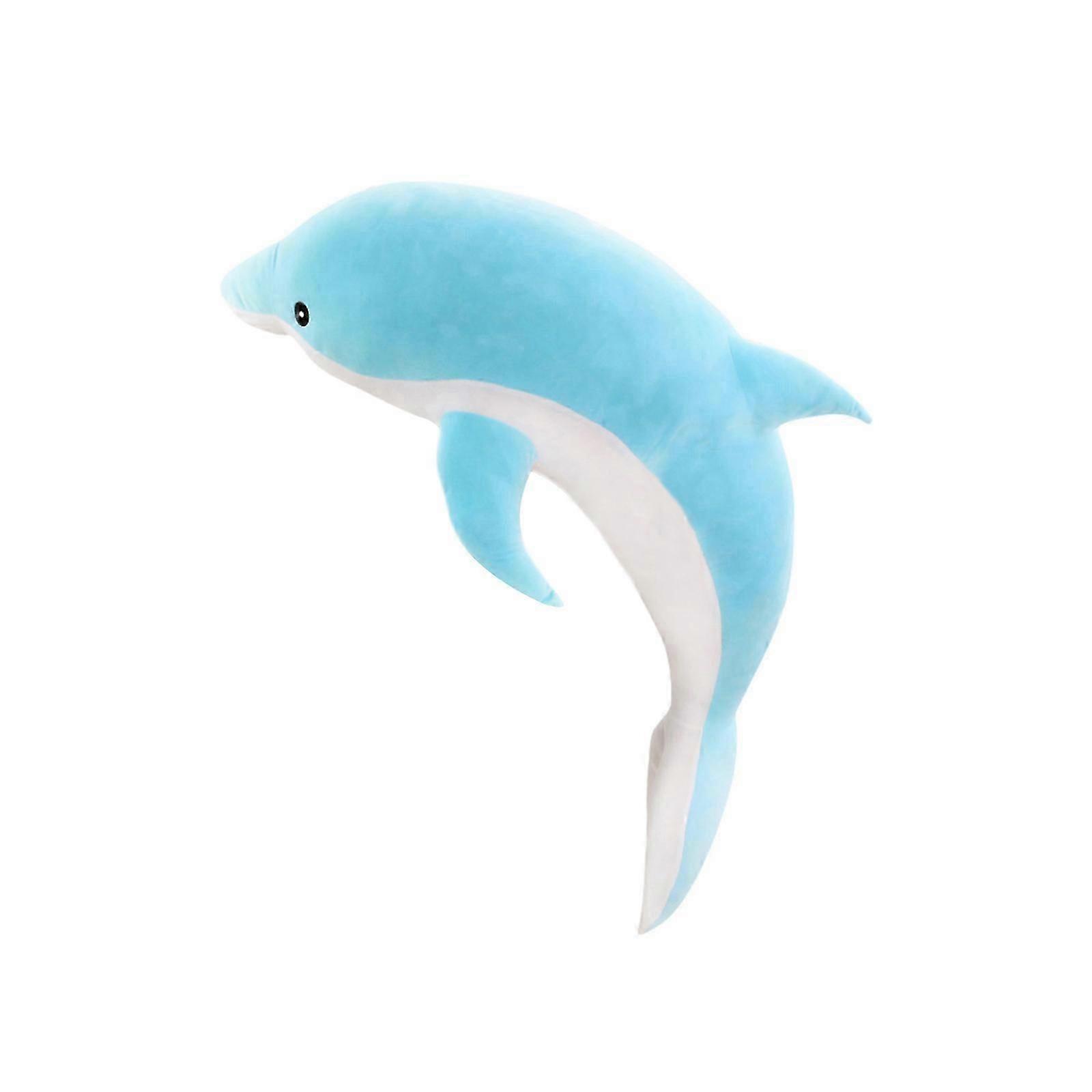 New 1pcs Dolphin Plush Stuffed Toy Pillow Soft Cuddly Pillow Simulation Animal Dolls