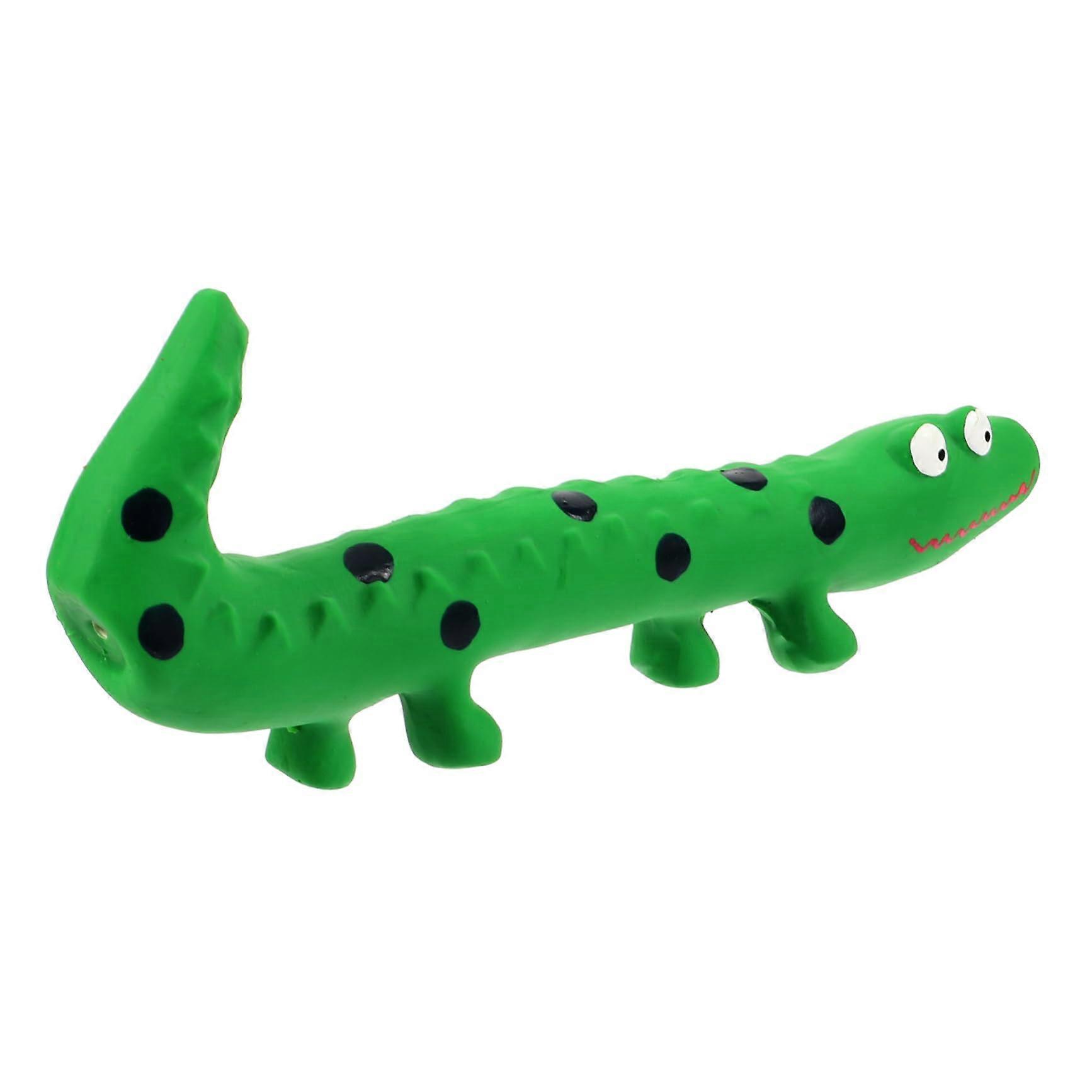 Lizard Shaped Squeaky Dog Chew Interactive Dog Toy Portable Molar Teething Puppies Boredom Relief Rubber