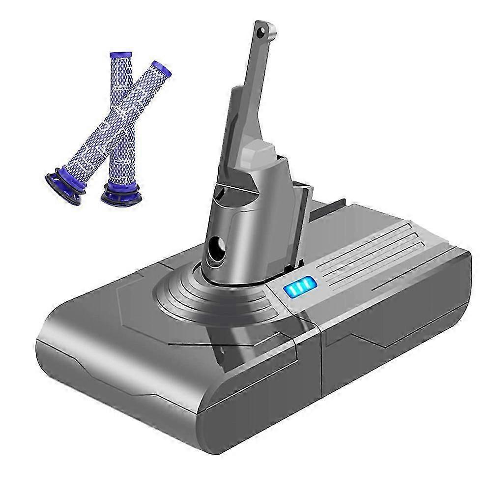 21.6V V8 Battery Adapter+2XPre-Filter Replace for Dyson V8 Batteries V8 Absolute V8 Animal Vacuum Cl
