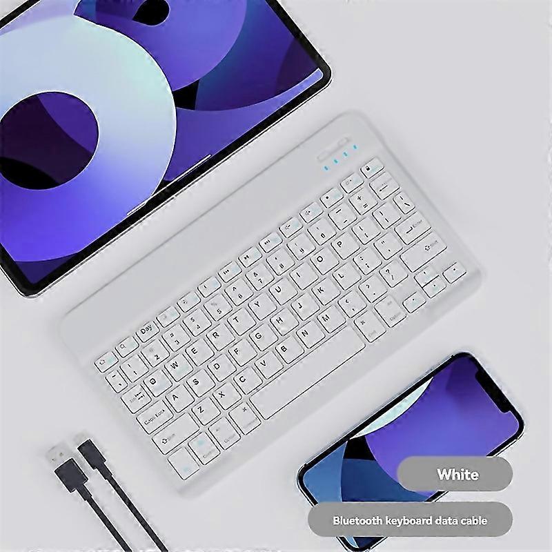 For Bluetooth Keyboard Portable Keyboard For Tablet Pc Tablet Gaming Accessories White