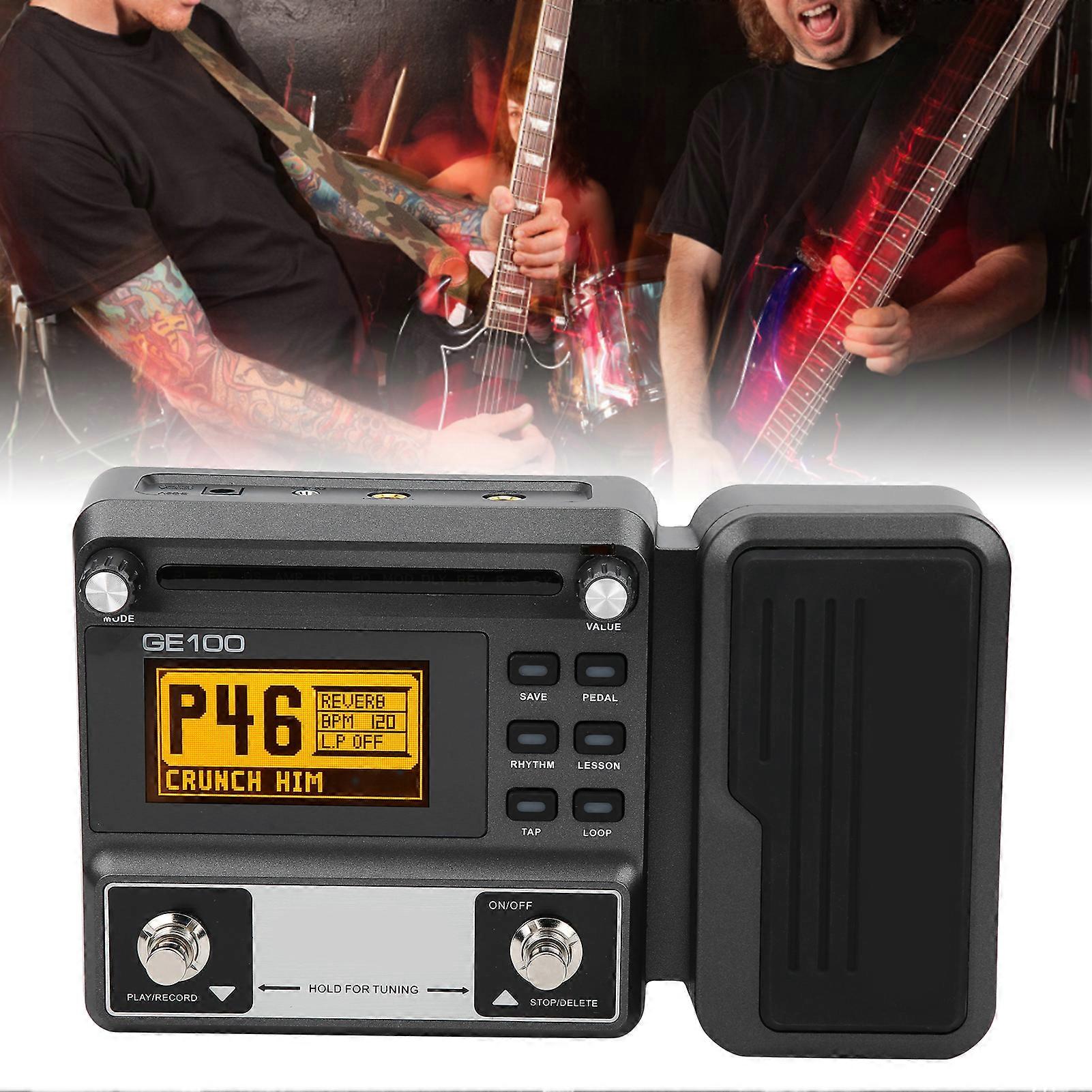 Guitar Multi-Effects Pedal with 180s Loop, Touch LCD, 14x23x4.5cm