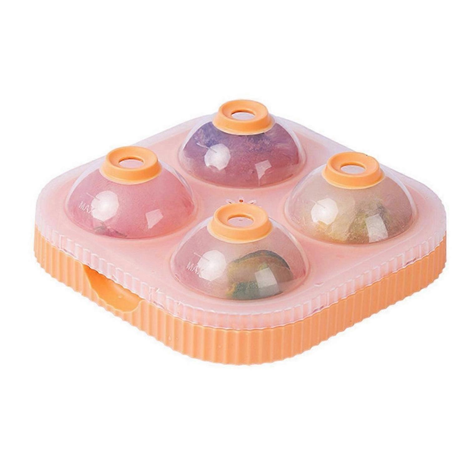 6.5cm Big Round Sphere High Balls Ice Shape Cube-Mold Tray,Orange