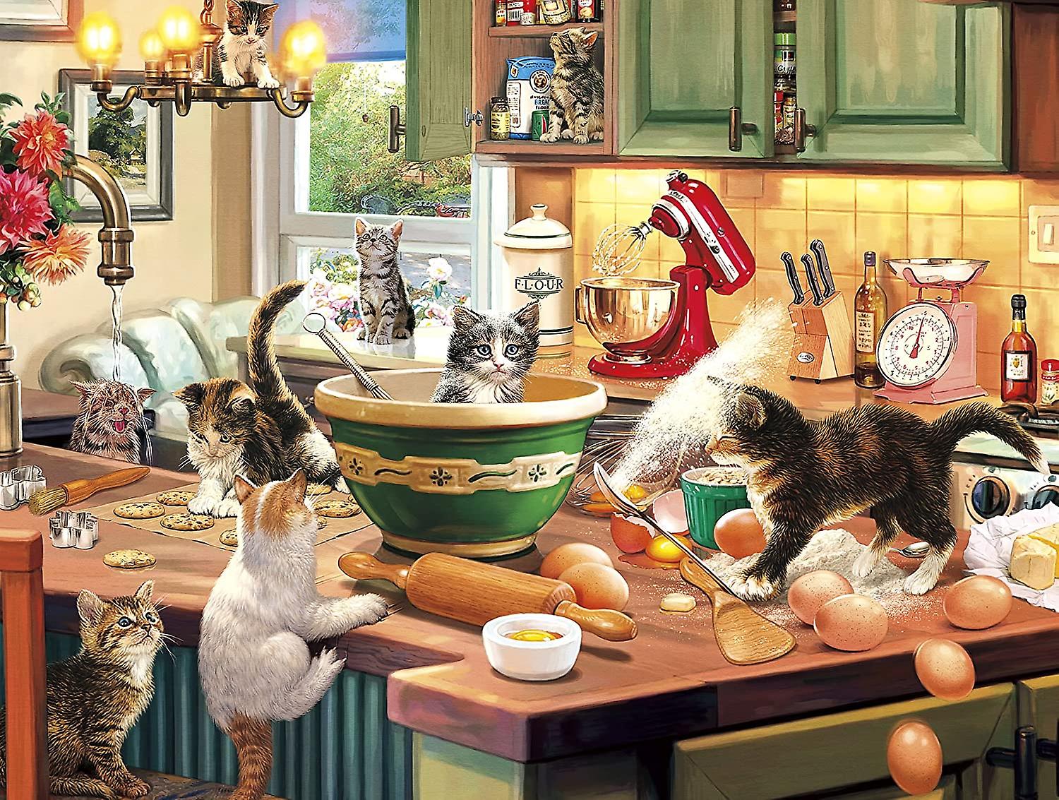 - Kitten Kitchen Capers - 750 Piece Jigsaw Puzzle