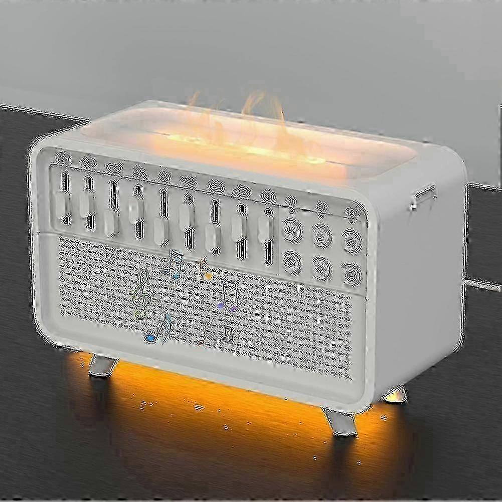 Smart White Noise Machine with Bluetooth & Night Light, Echo Flame Aroma Diffuser Sleep Aid Sound New