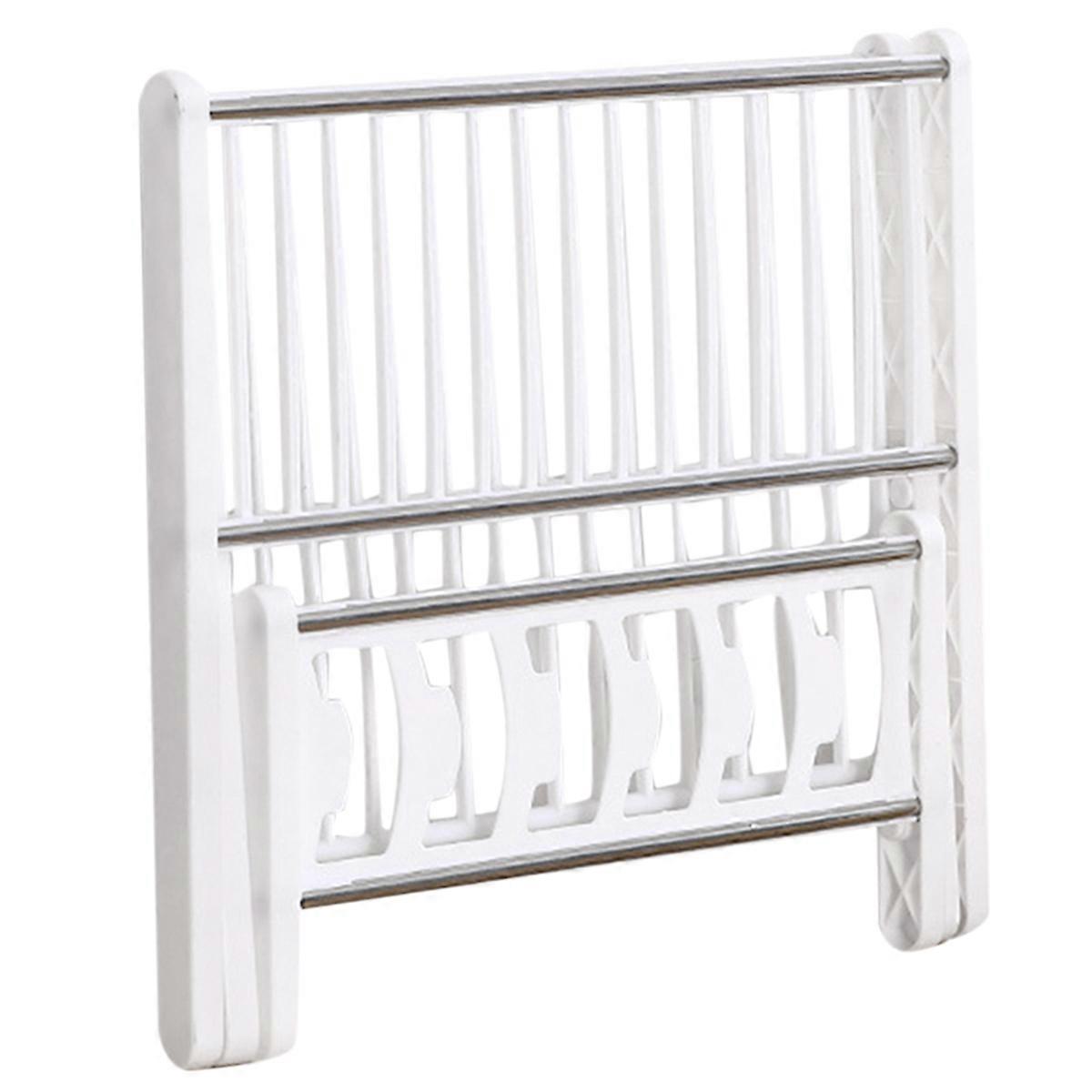 Foldable and Easy to Drain Bowl and Tray Rack, Kitchen Multi-Purpose Storage Rack, Tableware Bowl and Tray Storage Rack White