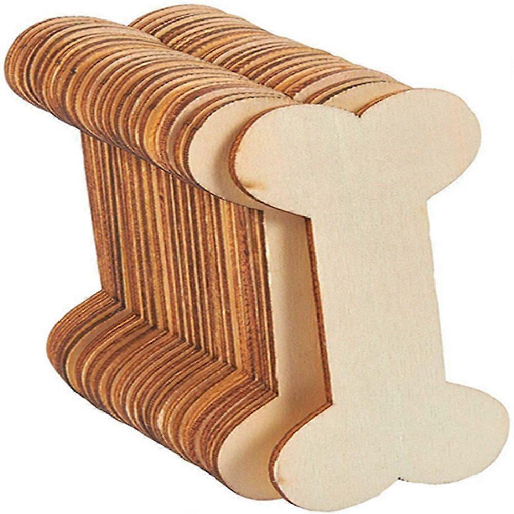 20pcs en bois chien OS découpes inachevé bois artisanat Graffiti peint à la main Tags