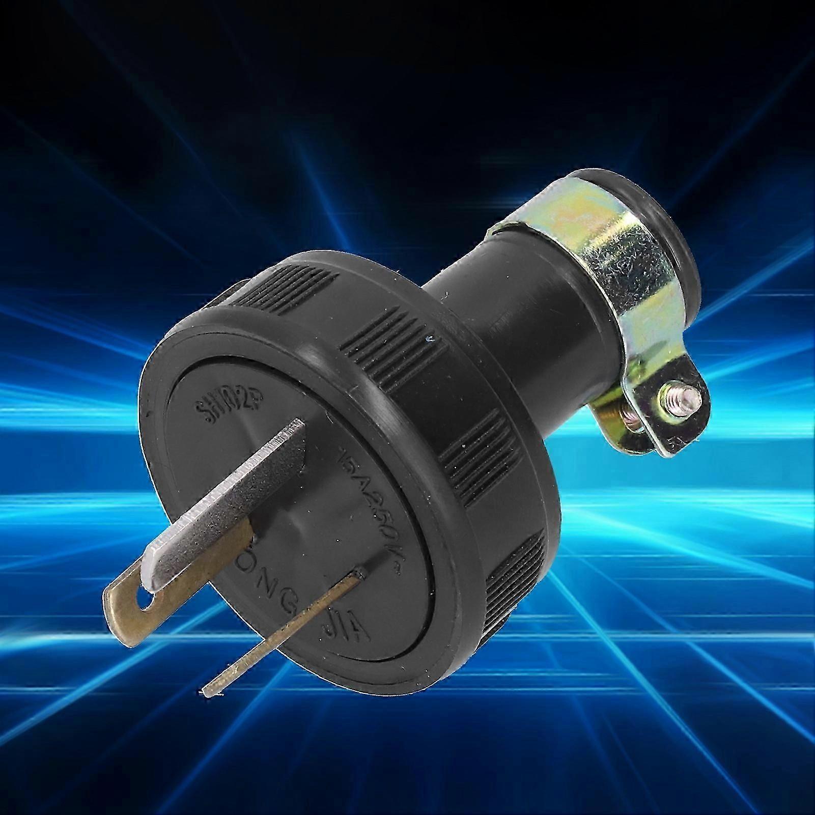 5-Pack 3-Prong ABS Generator Plug, 250V 15A Gasoline-Compatible Connector