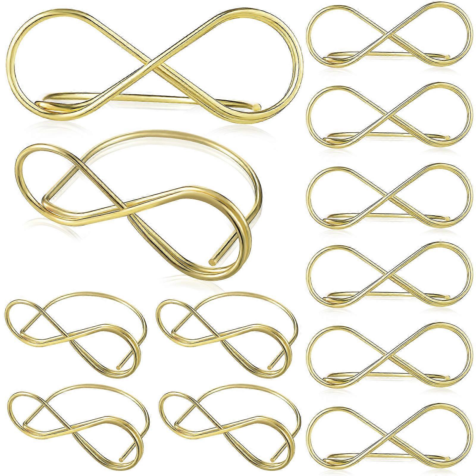 Golden Iron Table Number Holder for Wedding Message Clips 24Pcs