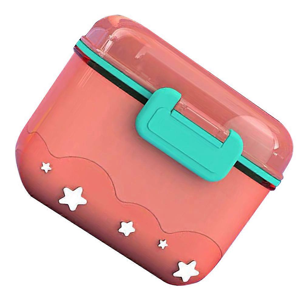Milk Powder Box Baby Formula Dispenser for Travel Pink Pp Material with Airtightness 1Set