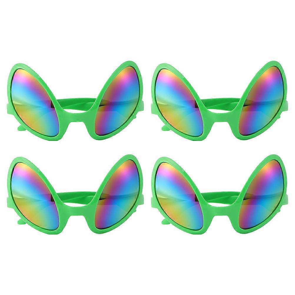 Decorative Alien Glasses Funny Glasses for Party 4Pcs Assorted Color Plastic